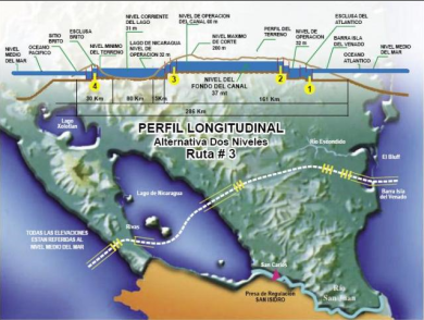 Nicaragua Canal Map